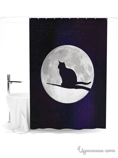 Шторка для ванной, 145*180 см Сирень, цвет мультиколор