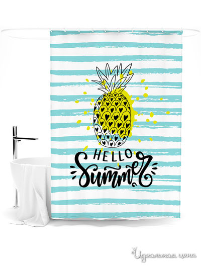 Шторка для ванной, 145*180 см Сирень, цвет мультиколор