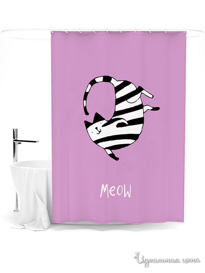 Шторка для ванной, 145*180 см Сирень, цвет мультиколор