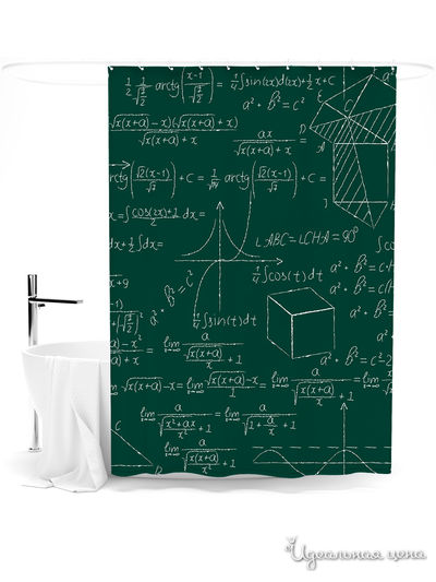 Шторка для ванной, 145*180 см Сирень, цвет мультиколор