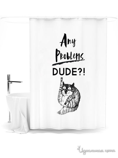 Шторка для ванной, 145*180 см Сирень, цвет мультиколор