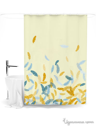 Шторка для ванной, 145*180 см Сирень, цвет мультиколор