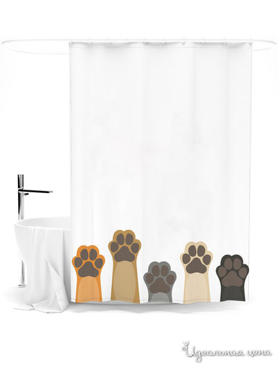 Шторка для ванной, 145*180 см Сирень, цвет мультиколор