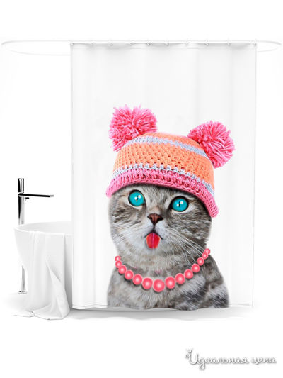 Шторка для ванной, 145*180 см Сирень, цвет мультиколор