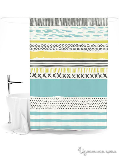 Шторка для ванной, 145*180 см Сирень, цвет мультиколор