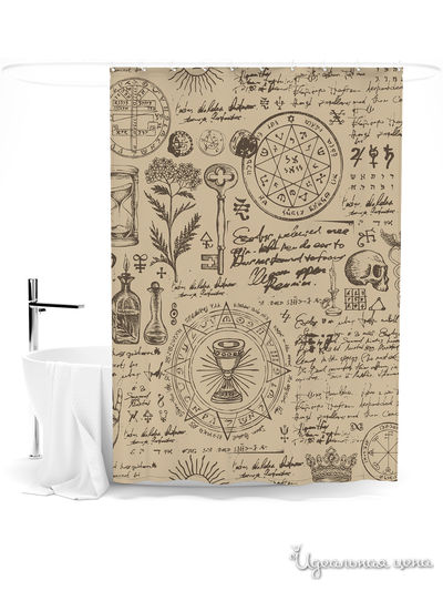 Шторка для ванной, 145*180 см Сирень, цвет мультиколор