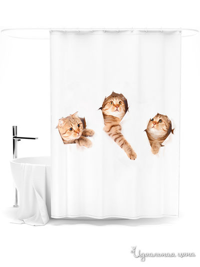 Шторка для ванной, 145*180 см Сирень, цвет мультиколор