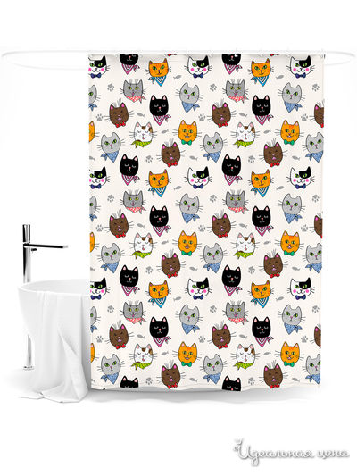 Шторка для ванной, 145*180 см Сирень, цвет мультиколор