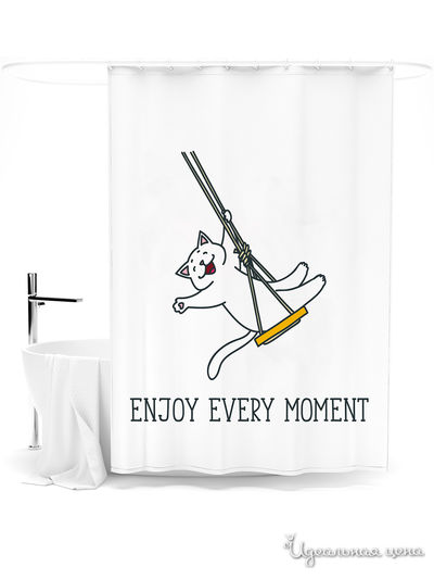 Шторка для ванной, 145*180 см Сирень, цвет мультиколор