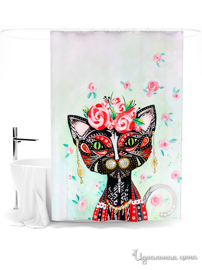 Шторка для ванной, 145*180 см Сирень, цвет мультиколор