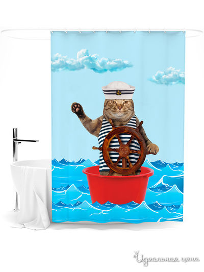 Шторка для ванной, 145*180 см Сирень, цвет мультиколор