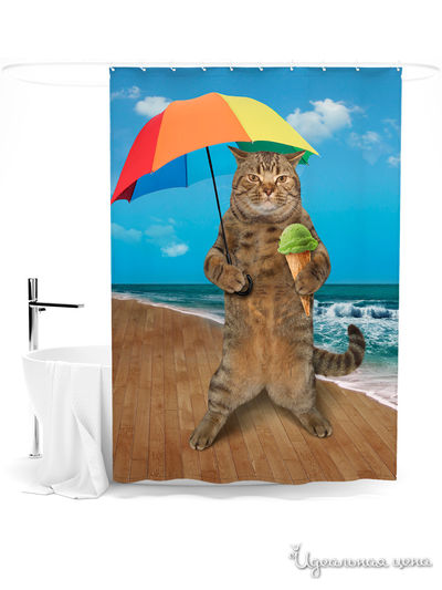 Шторка для ванной, 145*180 см Сирень, цвет мультиколор