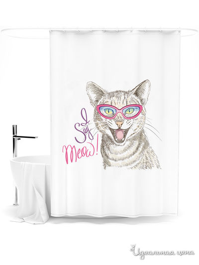 Шторка для ванной, 145*180 см Сирень, цвет мультиколор