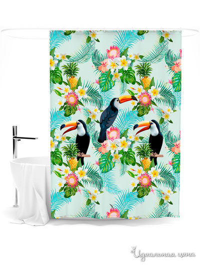 Шторка для ванной, 145*180 см Сирень, цвет мультиколор