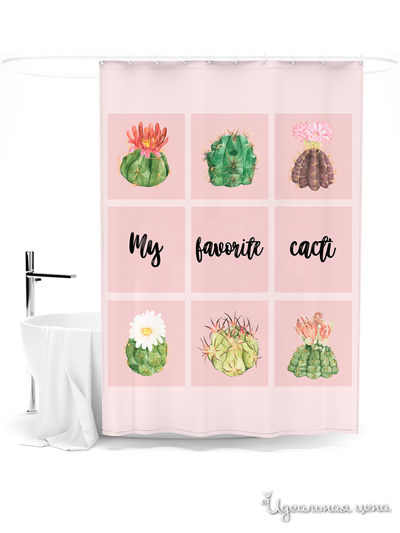 Шторка для ванной, 145*180 см Сирень, цвет мультиколор