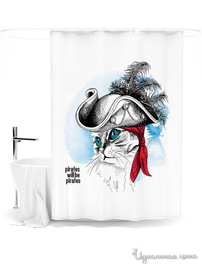 Шторка для ванной, 145*180 см Сирень, цвет мультиколор