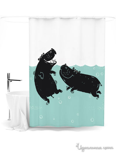 Шторка для ванной, 145*180 см Сирень, цвет мультиколор