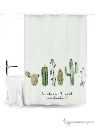 Шторка для ванной, 145*180 см Сирень, цвет мультиколор