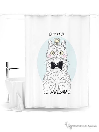 Шторка для ванной, 145*180 см Сирень, цвет мультиколор