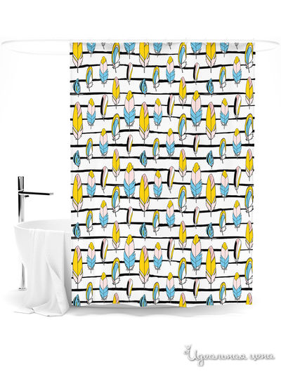 Шторка для ванной, 145*180 см Сирень, цвет мультиколор