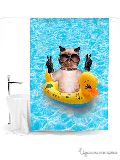 Шторка для ванной, 145*180 см Сирень, цвет мультиколор