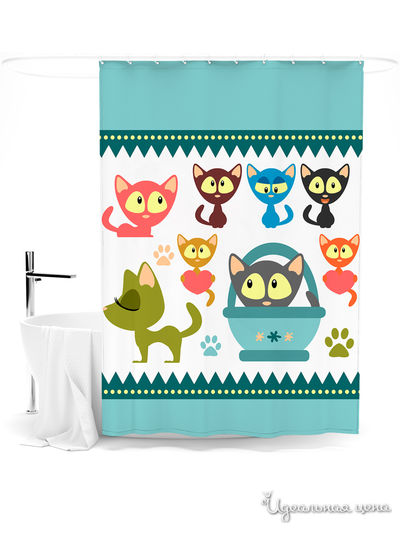 Шторка для ванной, 145*180 см Сирень, цвет мультиколор