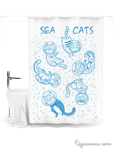 Шторка для ванной, 145*180 см Сирень, цвет мультиколор