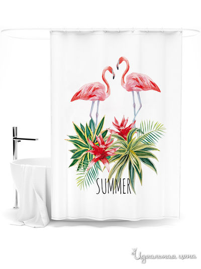 Шторка для ванной, 145*180 см Сирень, цвет мультиколор