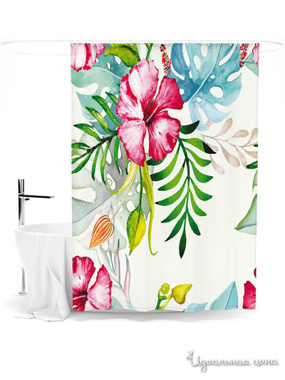 Шторка для ванной, 145*180 см Сирень, цвет мультиколор