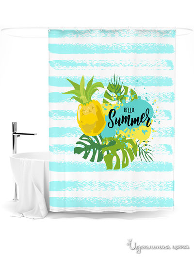 Шторка для ванной, 145*180 см Сирень, цвет мультиколор