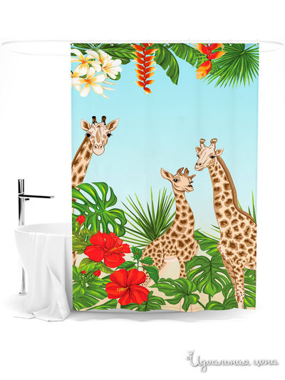 Шторка для ванной, 145*180 см Сирень, цвет мультиколор