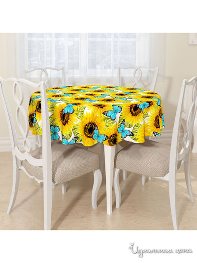 Скатерть, D 145 см, Сирень, цвет мультиколор