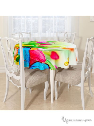Скатерть, D 145 см, Сирень, цвет мультиколор