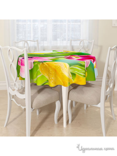 Скатерть, D 145 см, Сирень, цвет мультиколор