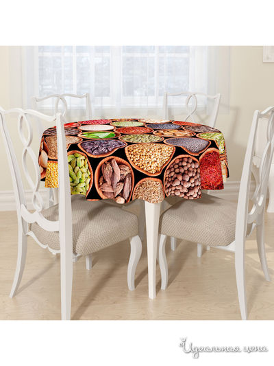 Скатерть, D 145 см, Сирень, цвет мультиколор