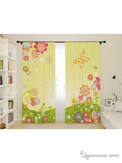 Шторы, 145*260 см, 2 шт. Сирень, цвет мультиколор