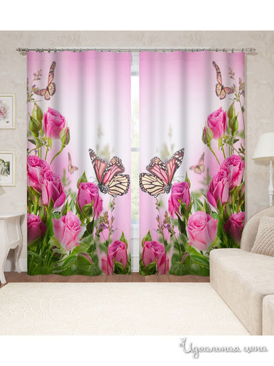 Шторы, 145*260 см, 2 шт. Сирень, цвет мультиколор