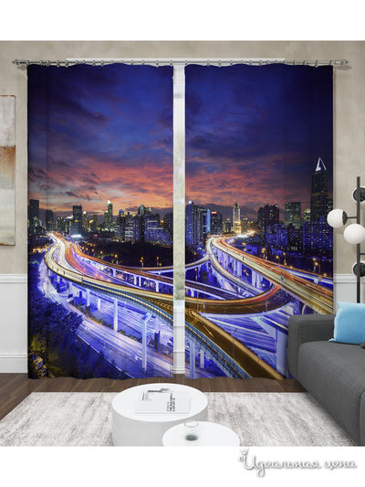 Шторы, 145*260 см, 2 шт. Сирень, цвет мультиколор