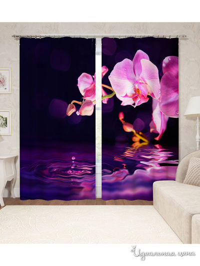 Шторы, 145*260 см, 2 шт. Сирень, цвет мультиколор