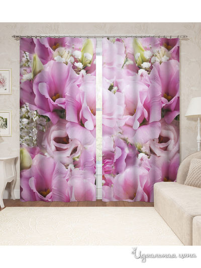 Шторы, 145*260 см, 2 шт. Сирень, цвет мультиколор