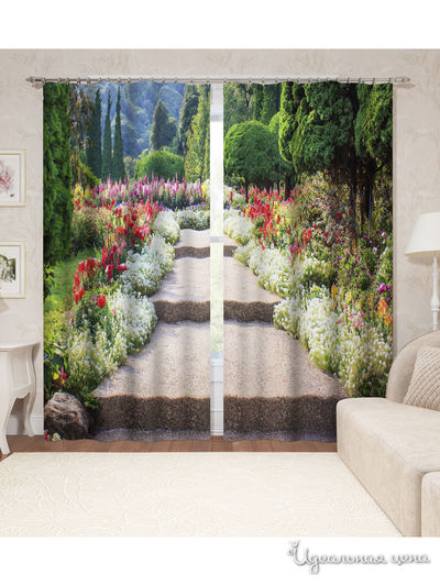 Шторы, 145*260 см, 2 шт. Сирень, цвет мультиколор