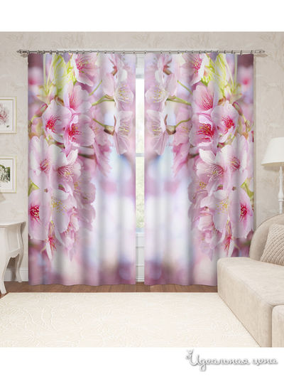 Шторы, 145*260 см, 2 шт. Сирень, цвет мультиколор