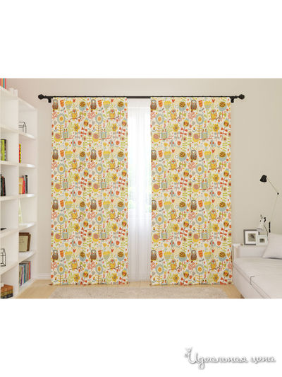 Шторы, 145*260 см, 2 шт. Сирень, цвет мультиколор