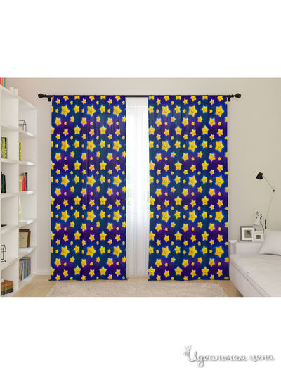Шторы, 145*260 см, 2 шт. Сирень, цвет мультиколор