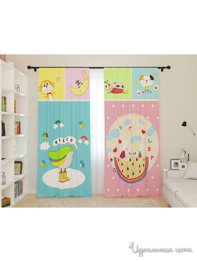 Шторы, 145*260 см, 2 шт. Сирень, цвет мультиколор