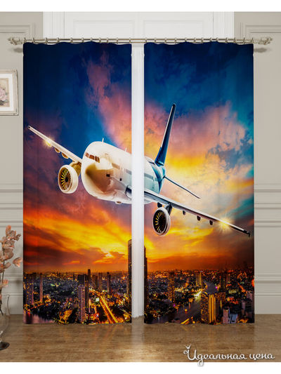 Шторы, 145*260 см, 2 шт. Сирень, цвет мультиколор