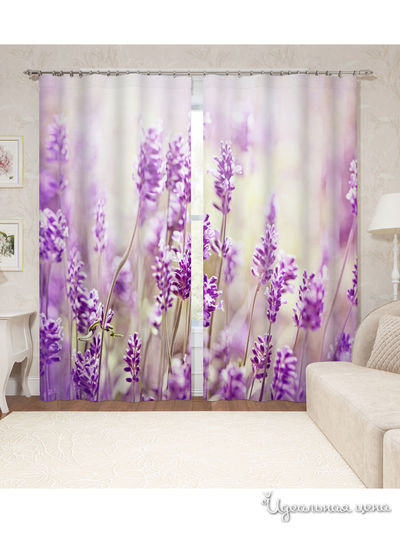 Шторы, 145*260 см, 2 шт. Сирень, цвет мультиколор