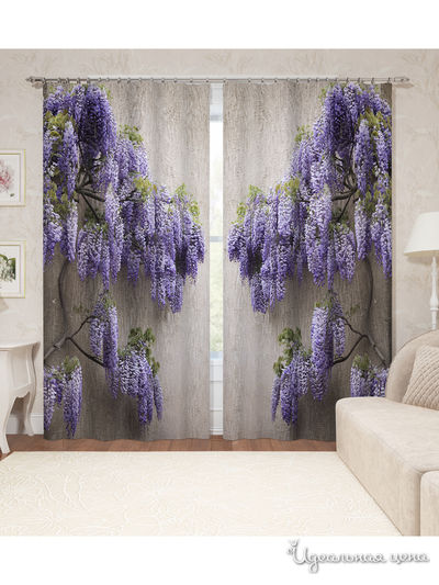 Шторы, 145*260 см, 2 шт. Сирень, цвет мультиколор