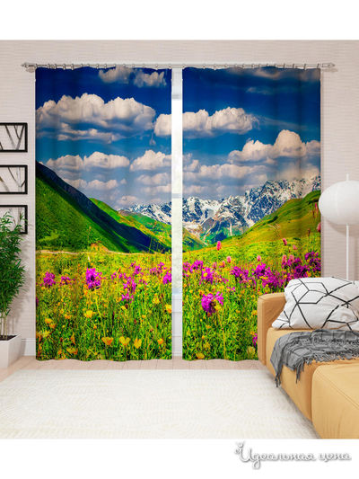 Шторы, 145*260 см, 2 шт. Сирень, цвет мультиколор