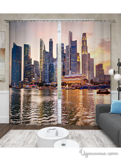 Шторы, 145*260 см, 2 шт. Сирень, цвет мультиколор